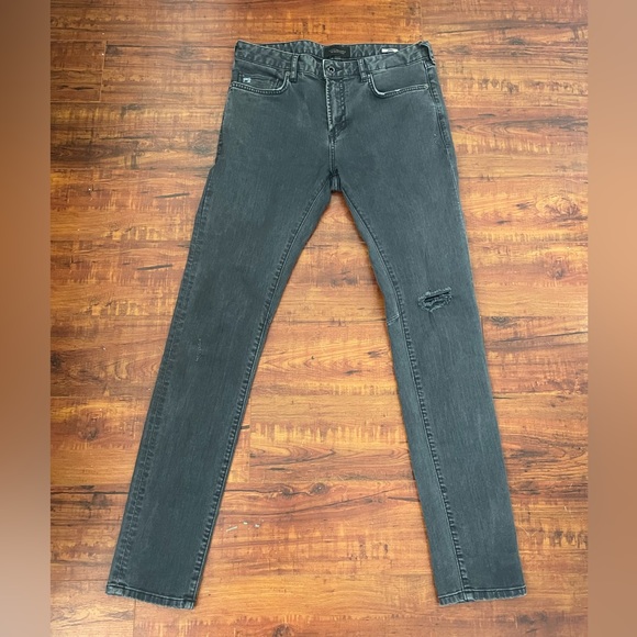 Great condition Scotch and Soda woman’s skinny jeans size 30 X 32 faded black - Picture 1 of 5